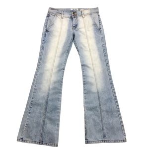 Old Navy Y2K Distressed Low Rise Flare Wide Leg Jeans Size 8